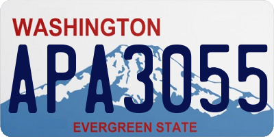 WA license plate APA3055