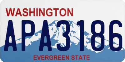 WA license plate APA3186