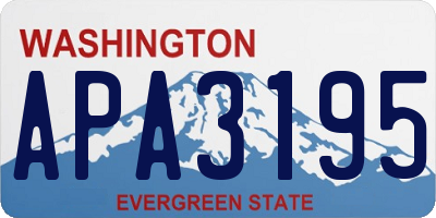 WA license plate APA3195