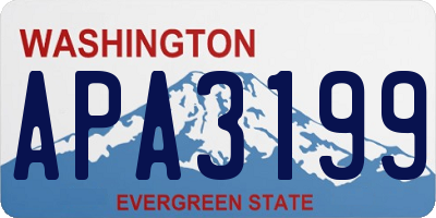 WA license plate APA3199