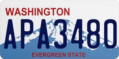 WA license plate APA3480