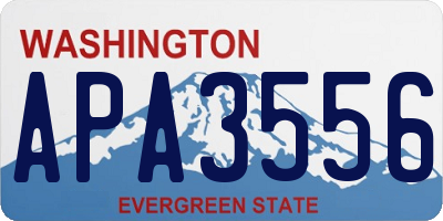 WA license plate APA3556