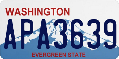 WA license plate APA3639
