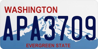 WA license plate APA3709
