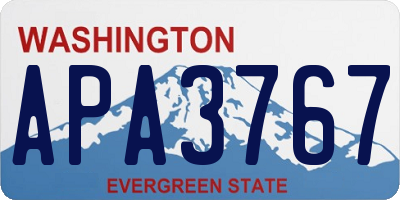 WA license plate APA3767