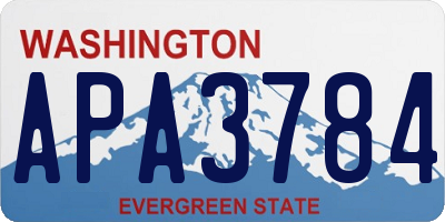 WA license plate APA3784