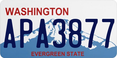 WA license plate APA3877