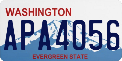 WA license plate APA4056