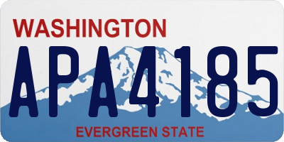 WA license plate APA4185