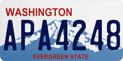 WA license plate APA4248