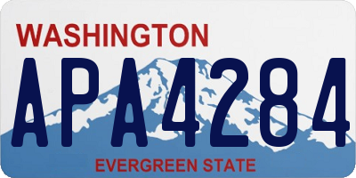 WA license plate APA4284