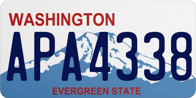 WA license plate APA4338