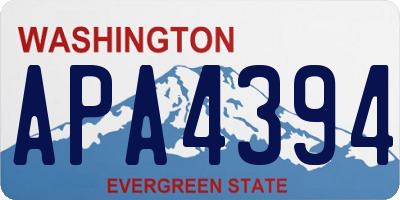 WA license plate APA4394