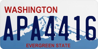 WA license plate APA4416