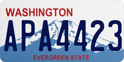 WA license plate APA4423