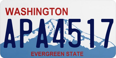 WA license plate APA4517