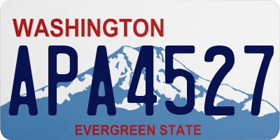 WA license plate APA4527