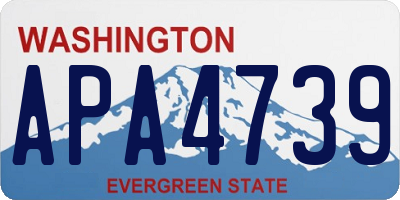 WA license plate APA4739