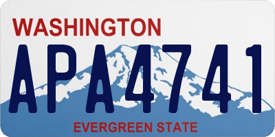 WA license plate APA4741