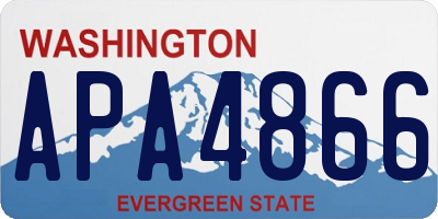 WA license plate APA4866