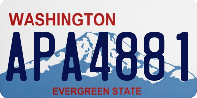 WA license plate APA4881