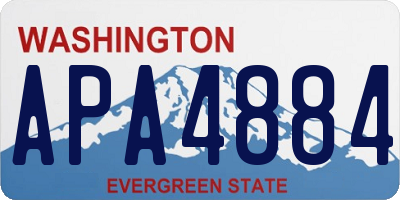 WA license plate APA4884