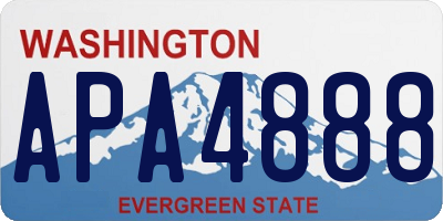 WA license plate APA4888