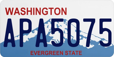 WA license plate APA5075