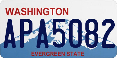 WA license plate APA5082