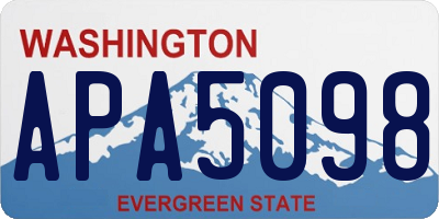 WA license plate APA5098
