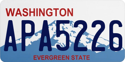 WA license plate APA5226