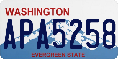 WA license plate APA5258