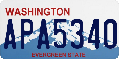 WA license plate APA5340
