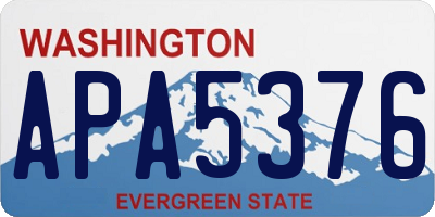 WA license plate APA5376