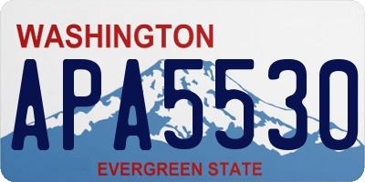 WA license plate APA5530