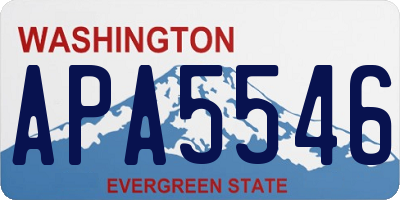 WA license plate APA5546