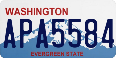 WA license plate APA5584