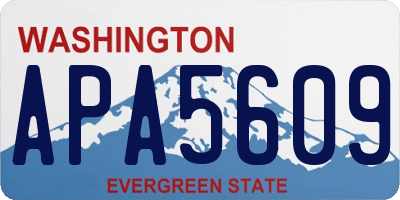 WA license plate APA5609