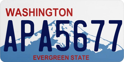 WA license plate APA5677