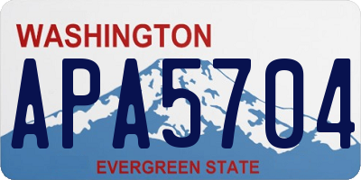 WA license plate APA5704