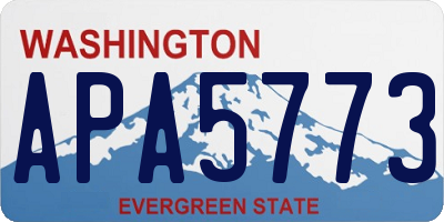 WA license plate APA5773