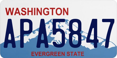 WA license plate APA5847