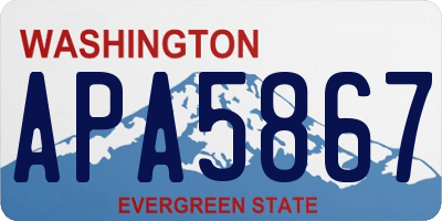 WA license plate APA5867