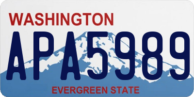 WA license plate APA5989