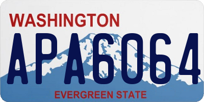 WA license plate APA6064