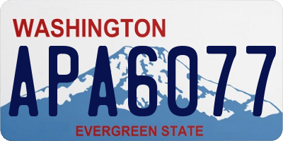 WA license plate APA6077
