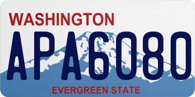 WA license plate APA6080