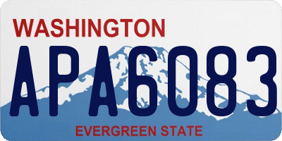 WA license plate APA6083