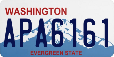 WA license plate APA6161