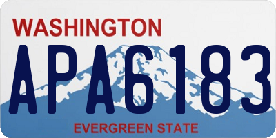 WA license plate APA6183